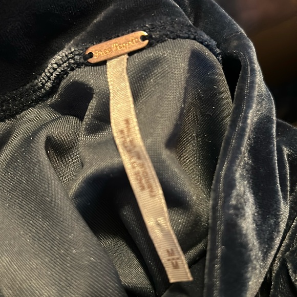 Free People Claudia Velvet Puff Sleeve Blouse - Picture 12 of 15